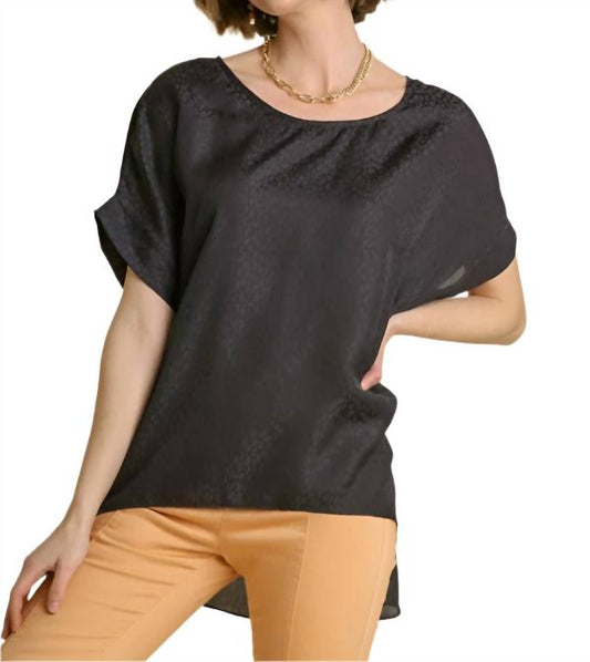 Umgee - Animal Jacquard Dolman Sleeve Top