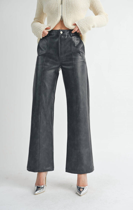 Sage The Label - Rebel Seamed Vegan Leather Pants