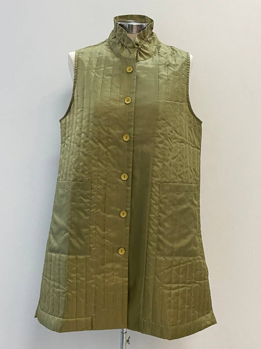 Terra - Women's Button Up High Neck Vest