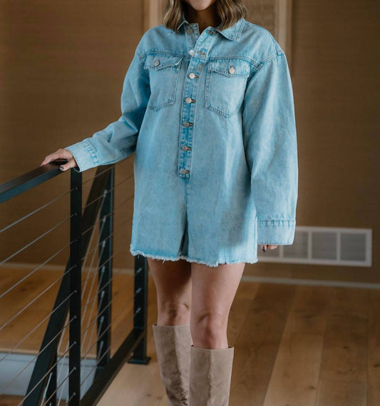 Heyson - Women's Shay Mineral Washed Denim Romper