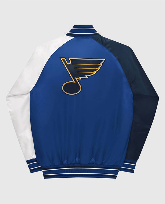 Starter - Youth St. Louis Blues Varsity Satin Full-snap Jacket