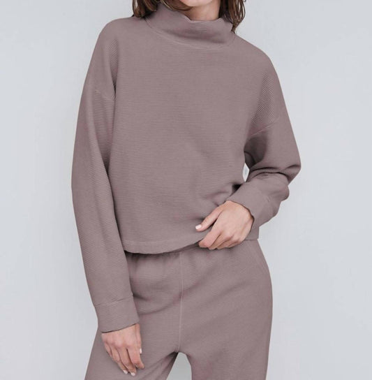Stateside - Horizontal Rib Mock Neck Sweater