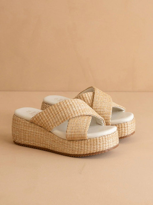 Oasis Society - Women's Fresno Ratan Slide Sandal