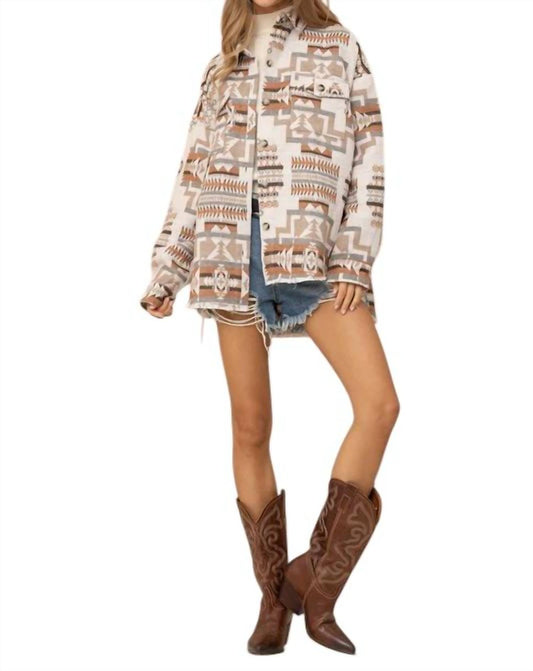 Blue B - Aztec Shacket