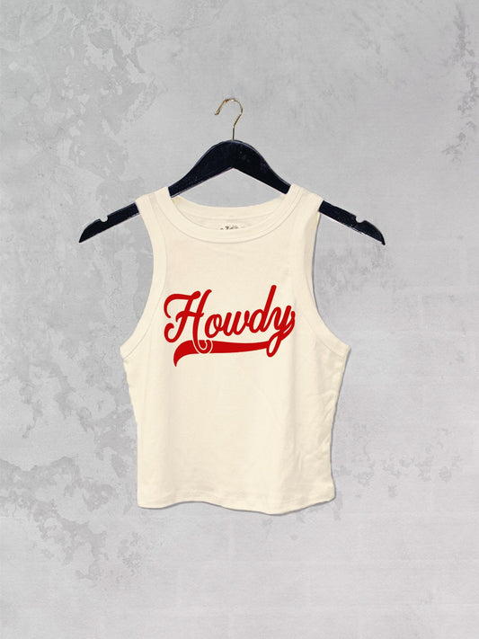 The Clandestine Underground - Women's Howdy Western Cowgirl Cropped Tank