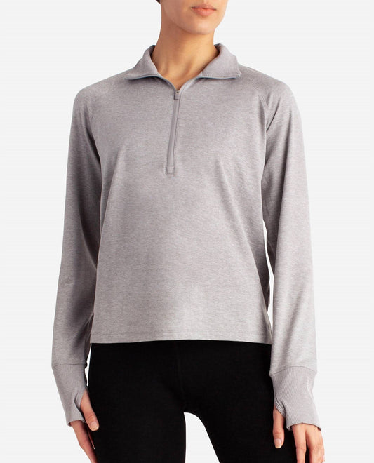 Danskin - Supersoft Quarter Zip Pullover Sweatshirt