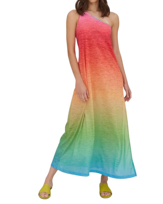 Pitusa - One Shoulder Rainbow Maxi Dress