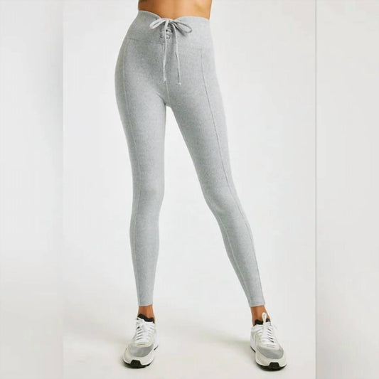 Year Of Ours - Ribbed Football Leggings Heather Grey