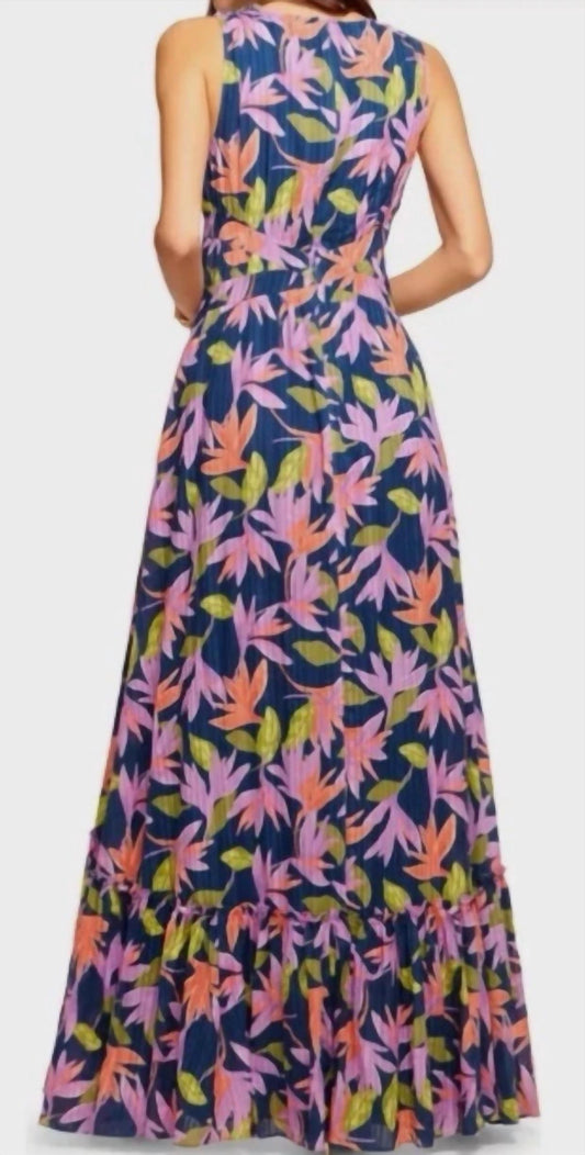 Ramy Brook - Floral Print Pleated High Low Maxi Dress