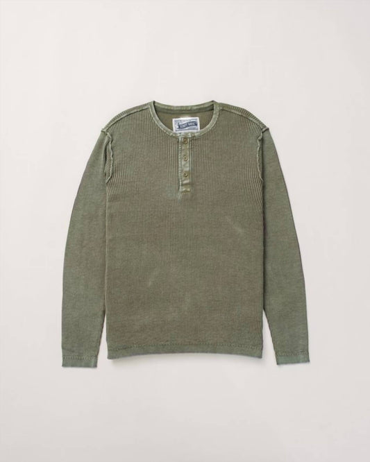 Schott - Men’s Stonewashed Henley Sweater
