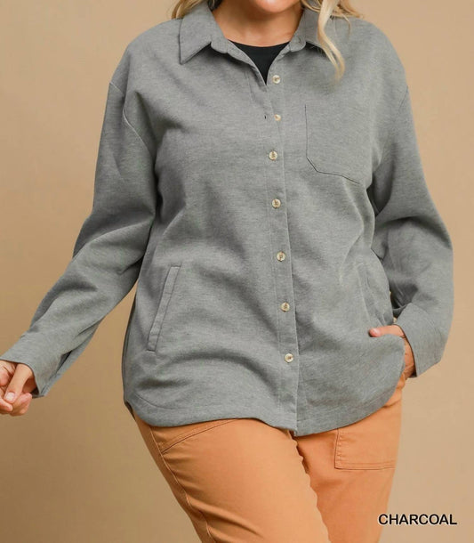 Umgee - Oversized Shirt Jacket Plus