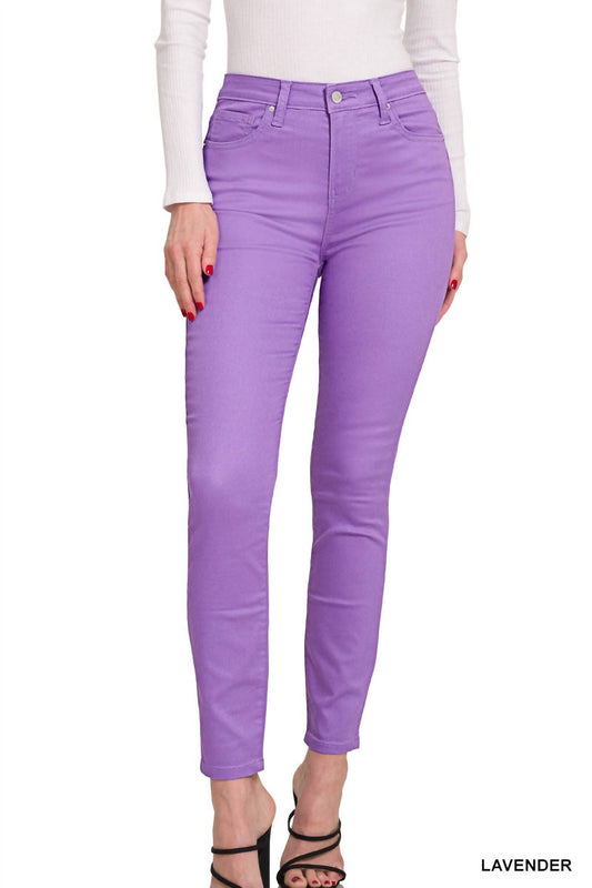 Zenana - High Rise Skinny Denim Pants