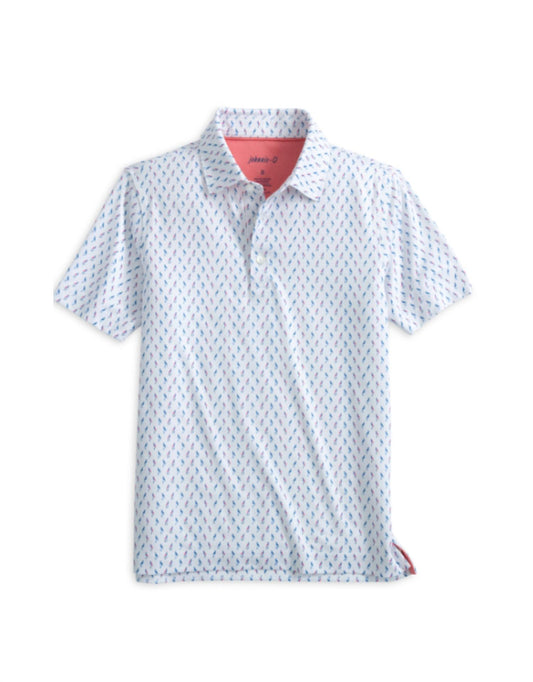 Johnnie-O - Boys Cleo Junior Printed Jersey Performance Polo Shirt