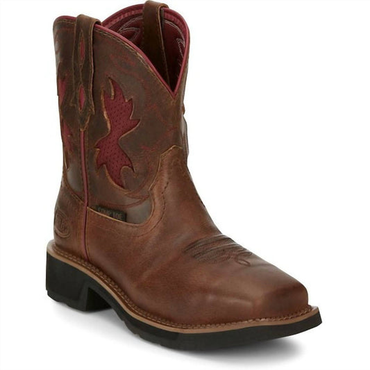 Justin - Women's Lathey 8" Nano Composite Toe Boot