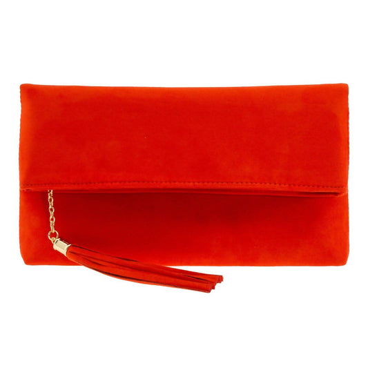 Jnb - Women's Eleanor Faux Micro Suede Foldover Clutch