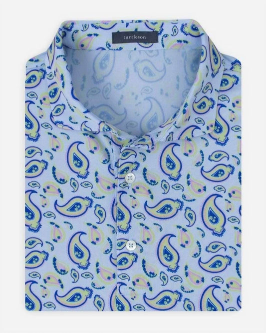 Turtleson - Men's Warren Paisley Performance Pique Polo