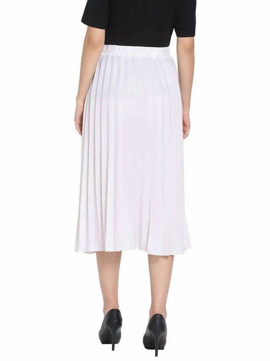 Roslyn - Pleated A-line Midi Skirt