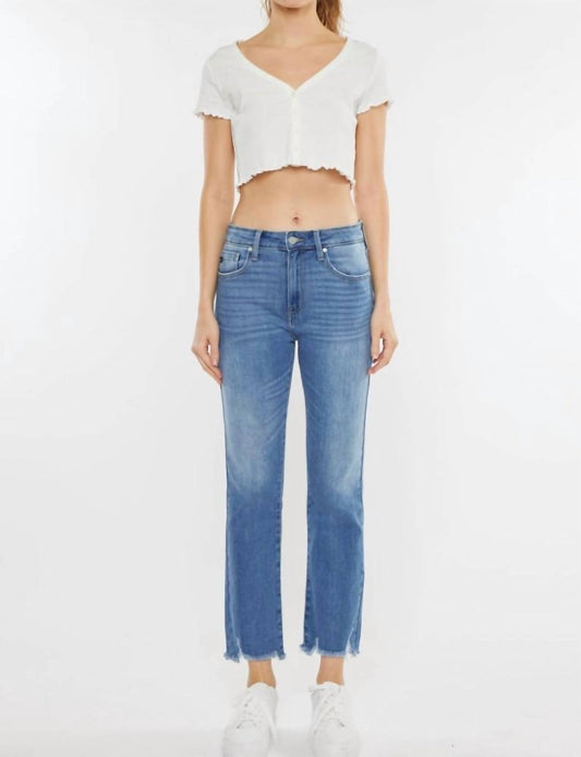 Kancan - Danielle High Rise Straight Leg Jeans