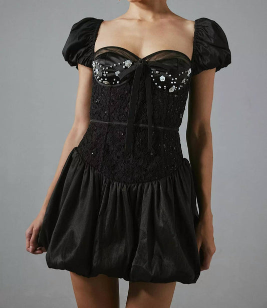 For Love & Lemons - Mckenna Corded Lace Sequin Mini Dress