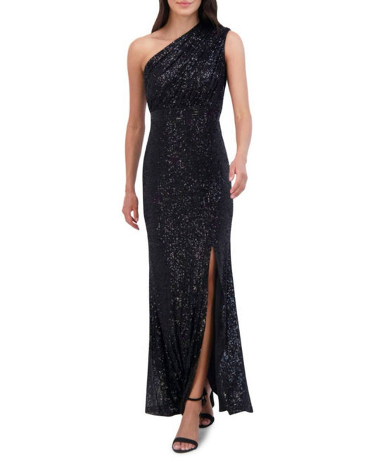 Vince Camuto - Sequined One-shoulder Gown