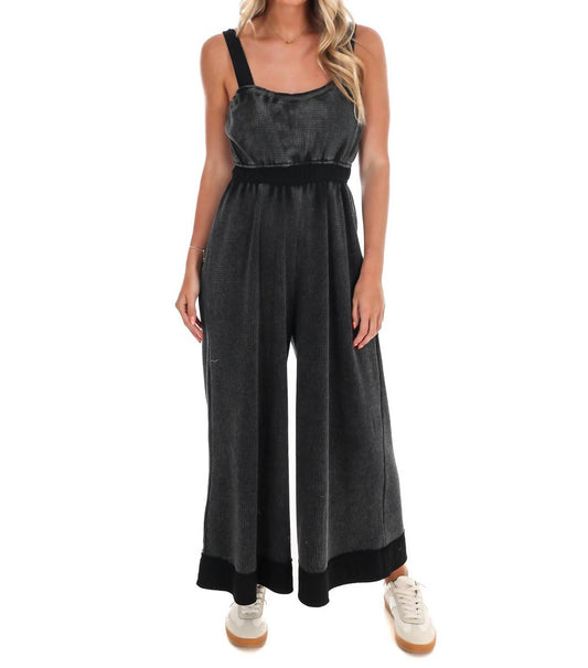 Umgee - Best Reflection Waffle Knit Jumpsuit