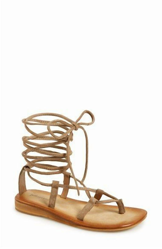 Jeffrey Campbell - Women's Suede Leather Wraparound Flat Sandals