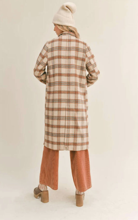 Sage The Label - Plaid Trench Coat