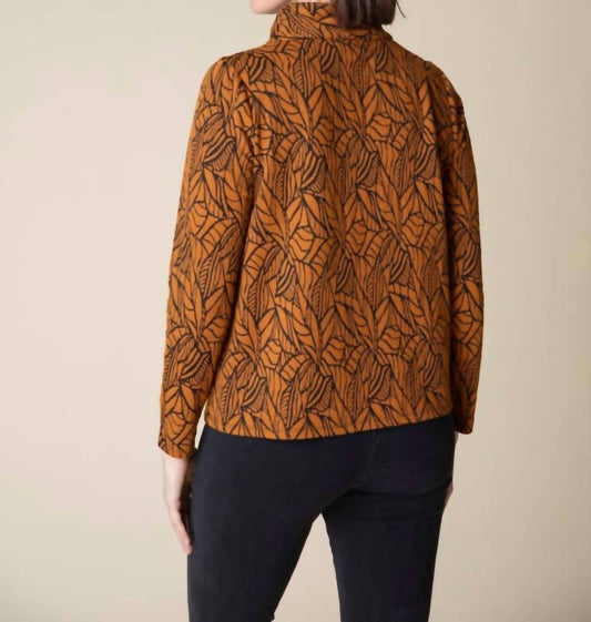Habitat - Falling Leaves Jacquard Wrap Neck Top