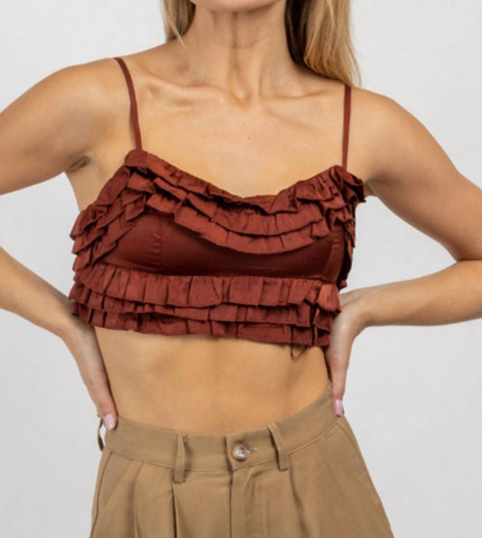TIERED WOVEN CAMI TOP