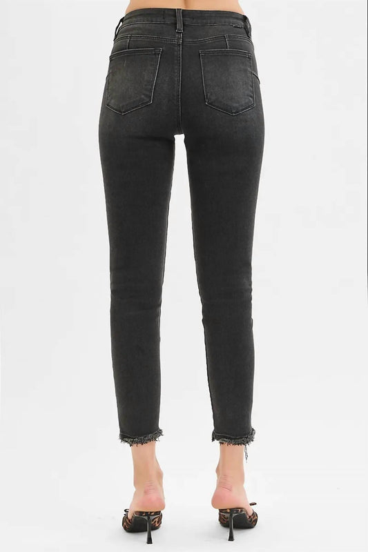Risen - Mid Rise Tummy Control Crop Skinny Jeans