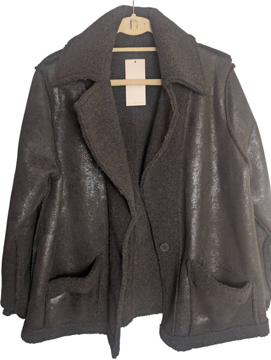 Sympli - Women's Faux Leather Jacket