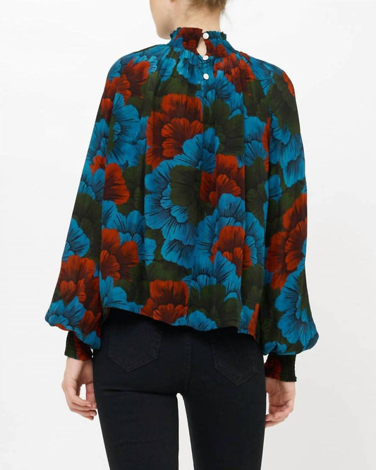 Velvet By Graham & Spencer - Women's Smocked High Neck Blouse Top