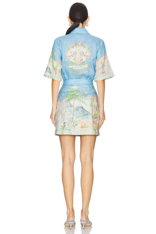 Alemais - Anouk Short Sleeve Collared Mini Dress