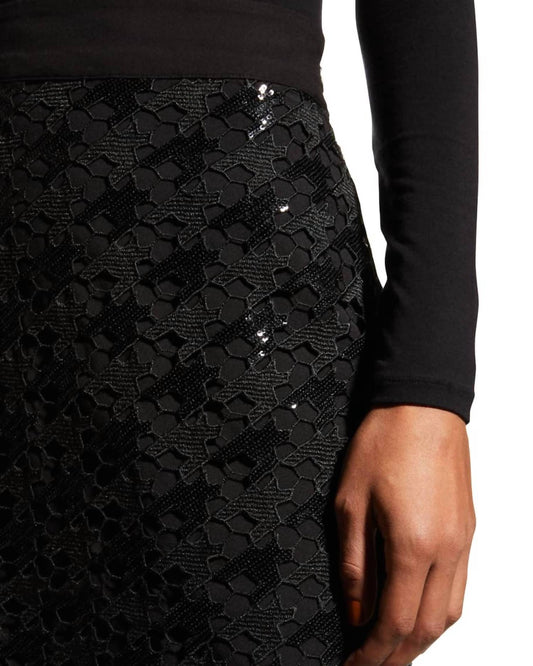 MODERN MINI HERRINGBONE SEQUIIN SKIRT