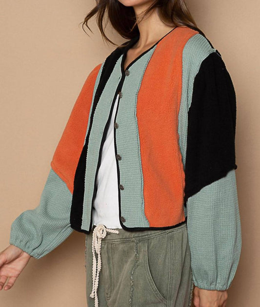 Pol - Ruby Button Down Sweater