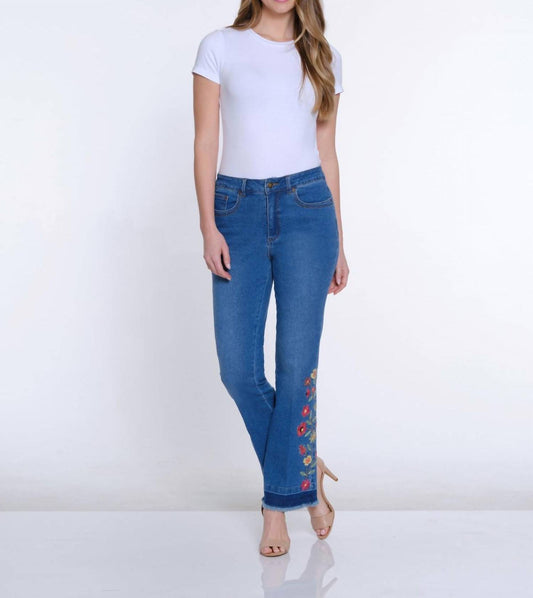 Multiples - Bootcut Embroidered Jeans