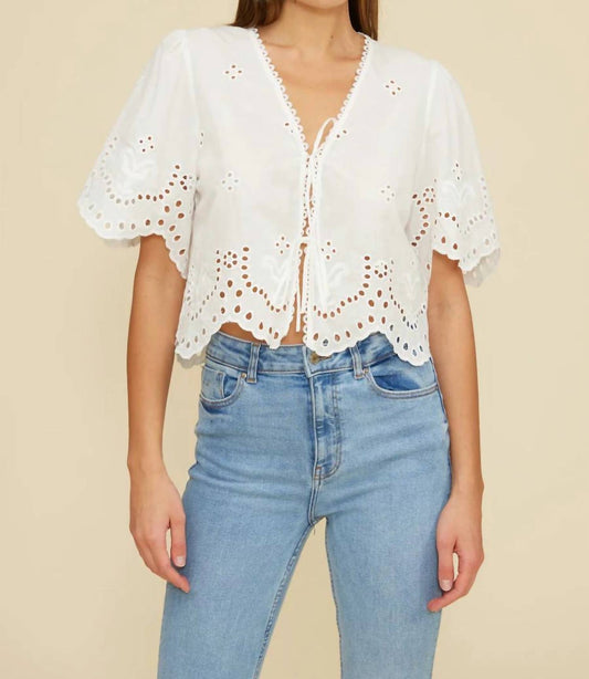 Lucy Paris - Loray Eyelet Top