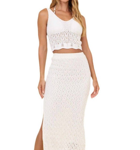 Vintage Havana - Open Knit Cropped Tank