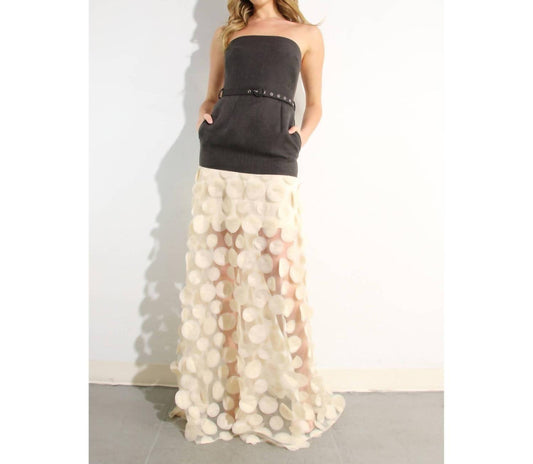 Mulla - Midnight Illusion Strapless Gown