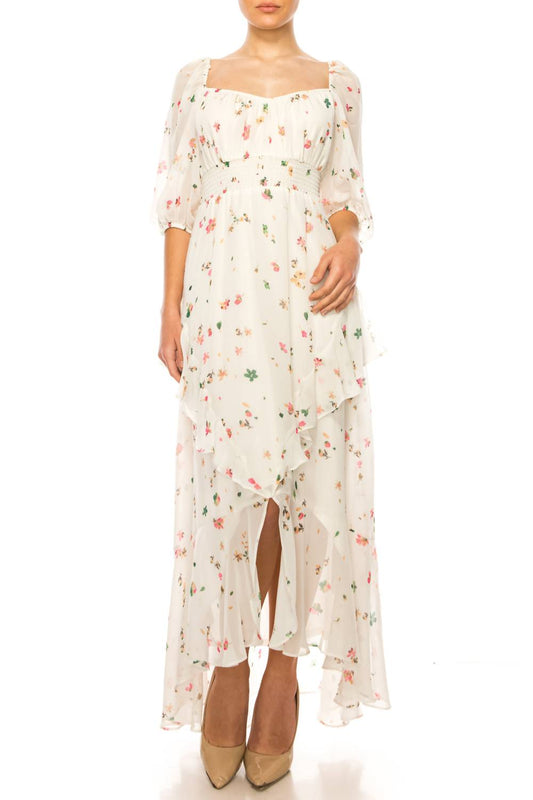 Maison Tara - Smocked Waist Midi Dress