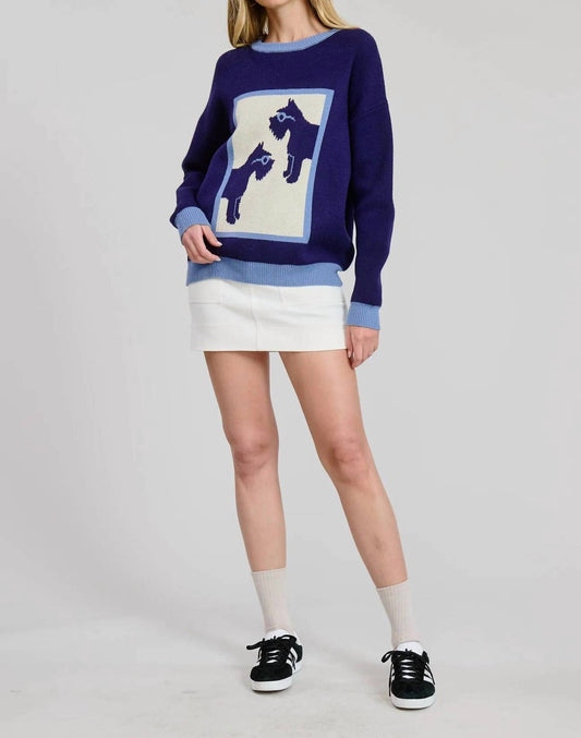 Flat White - Schnauzer Doggy Crewneck Sweater