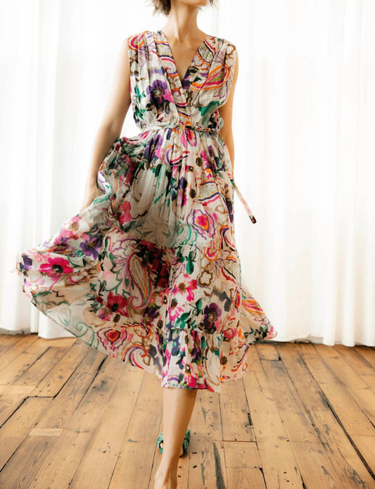 Guadalupe Design - Emilia V-neck Midi Dress