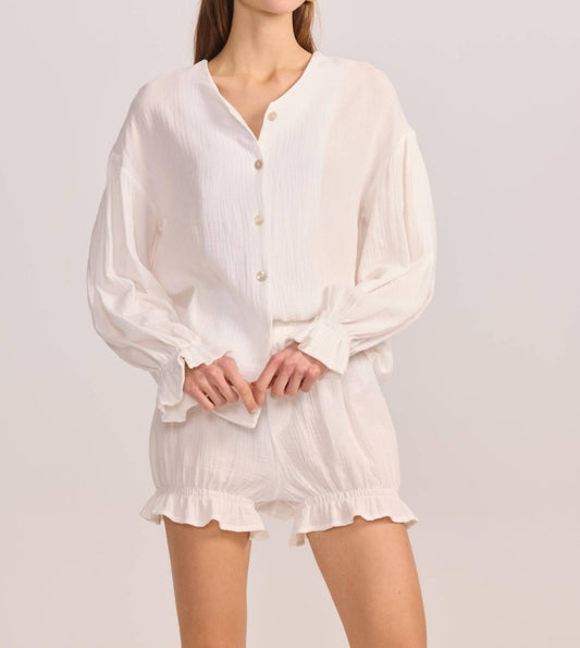 Belle D'Amour - Cotton Gauze Button Down Shirt