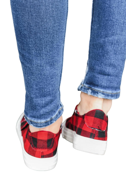 Gypsy Jazz - Women's Plaid Along Sneakers
