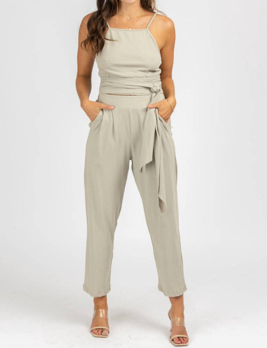 WRAP TOP + PLEATED PANT SET