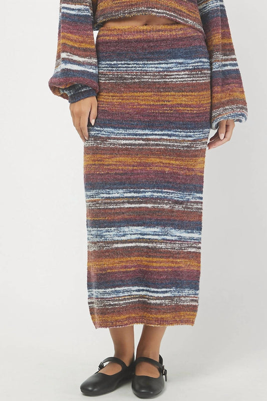 Needii - Space Dye Boucle Sweater Midi Skirt