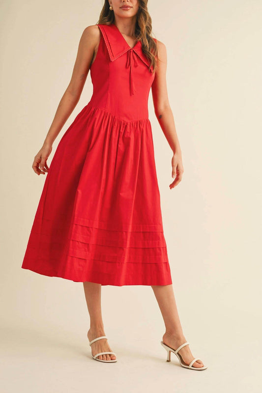 &Merci - American Honey Doll Collar Midi Dress - Snagged & Bagged