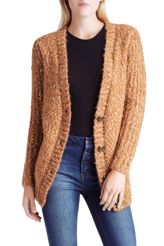 Kensie - Twisted Slub Boucle Long Sleeve Cardigan