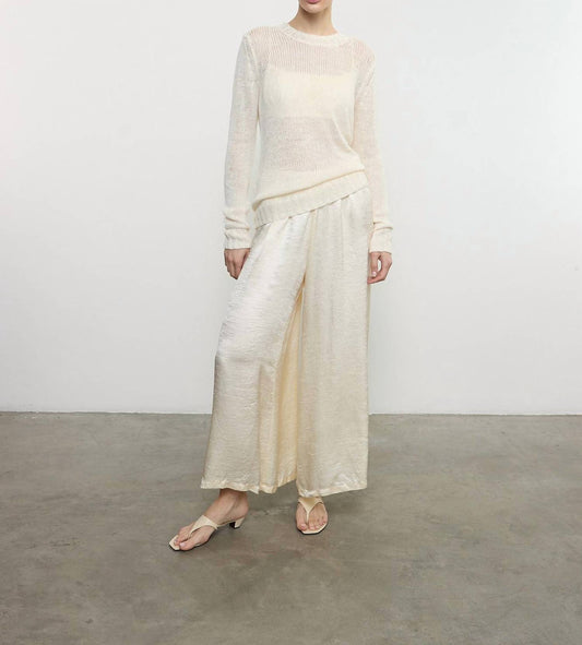 Enza Costa - TEXTURED SATIN PALAZZO PANT