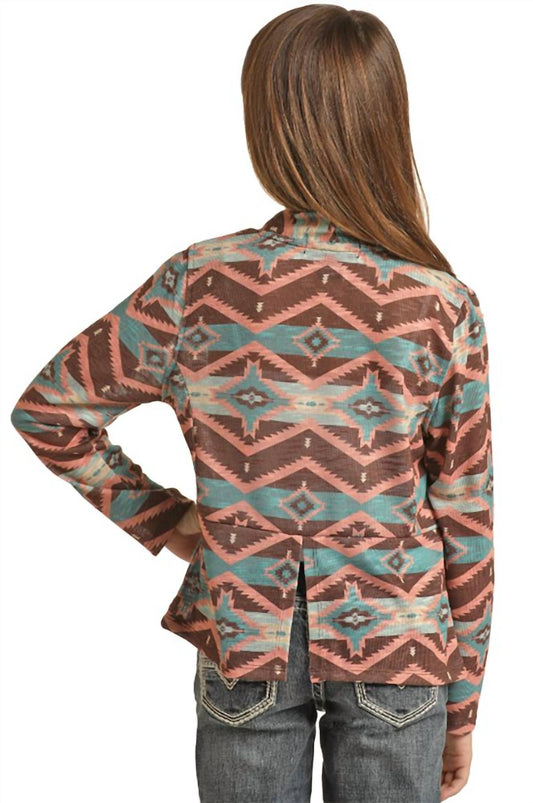 Rock & Roll Cowgirl - Girls Aztec Cardigan